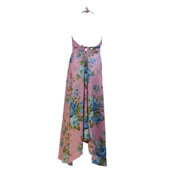 Women's Casual Summer Halter Long Maxi Dress - Picture 3 of 3